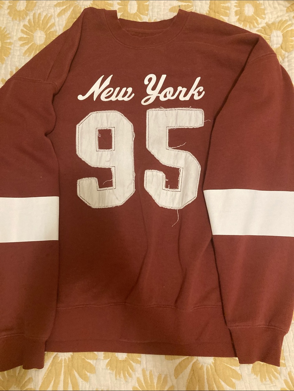 New York 95 Maroon Crewneck Sweater
